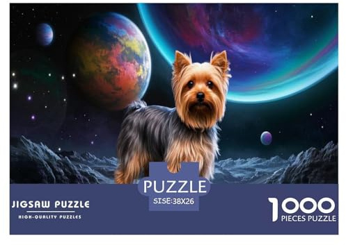 1000 Piece Yorkshire Terrier Jigsaw Puzzles for Adults Challenge High Difficulty Game Decoration Educational Games Puzzles Birthday Gifts 38x26cm/1000pcs