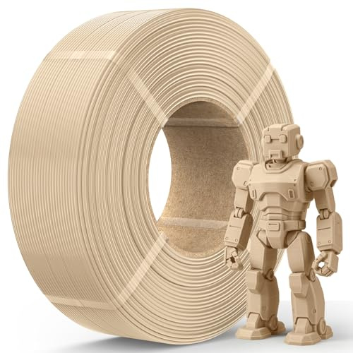 JAYO PLA Refill Filament 1.75mm, Bambu Lab-Optimiert, Erhöhte Zähigkeit PLA Filament-3D-Druckmaterialien, Maßgenauigkeit +/- 0.02mm, Neatly Wound, 1.1kg（+100g Beigabe）, Holzfarbe