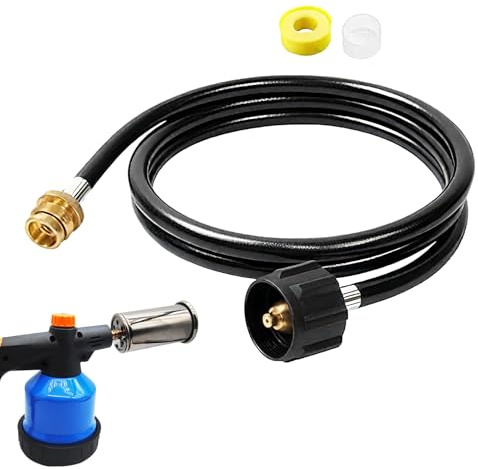 Generisch - Adaptador de manguera, tubo de gas, adaptador de depósito de 1,8 m, accesorio para quemador, antorcha de calor, césped, hornillo de camping, barbacoas