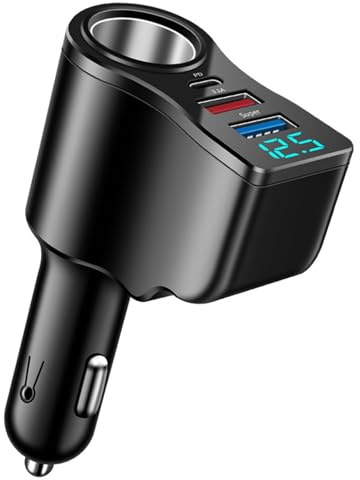 4 en 1 Chargeur Allume Cigare USB 106W Cigare Charge PD3.0 Rapide Chargeur Voiture 90W KFZ Allume 66W 2 Port USB-A 30W USB-C 3.1A Adaptateur Prise Automobile pour iPhone 17 16 15 Samsung Macbook GPS