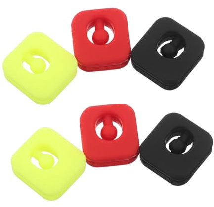 SUPVOX 6 Smorzatori in Silicone per Ammortizzatori Quadrati per Corde Riduzione e Controllo Resistente per Giocatori Tennis