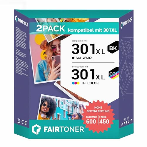 FairToner 301XL Druckerpatronen Multipack Schwarz & Farbe