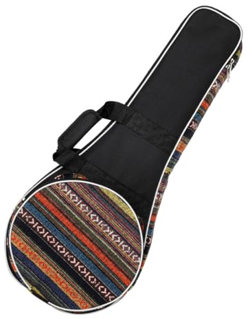 SOLUSTRE Handtasche Rucksack für Mandoline Instrumententasche aus Dickem Baumwollgewebe Aufbewahrungstasche mit Verstellbaren Tragegurten und Großer Vordertasche für Zubehör