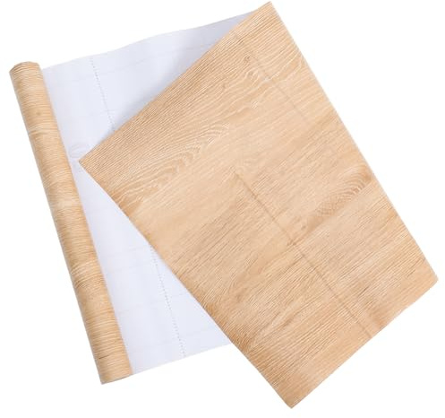 Uonlytech Papier Peint Autocollant Imitation Bois PVC 40 CM X 3 M Adhésif Étanche pour Meubles Placards et Tables Décoration Rénovatrice pour Intérieur Film Décoratif Autocollant pour