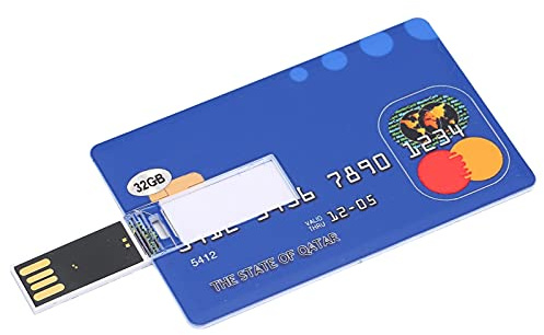 Cocoarm 32GB USB Flash Drive Tarjeta USB Única en Forma de Tarjeta Memoria USB para Almacenamiento de Datos Transferencia de Archivos Escuela Oficina Viaje