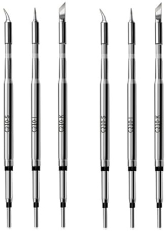 Uxsjakjsd 6 Stück C210 Lötspitzen, Ersatzlötspitzen für T1 Max, C210-K/I/Is, Lötspitzen für Lötkolben