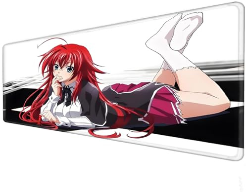 XXL large mouse pad, gaming and anime mousepad, 3mm large mouse pad, natural rubber base, sewn edge, expandable office pad and compute mousepad mouse mats for gamers for PC (C, 35.4×15.7in)