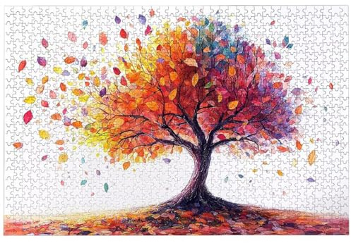 Puzzle 1000 Pezzi Arte per Adulti e Ragazzi, Puzzle Albero della Vita in Legno per Adulti, Puzzles 1000 Pezzi Colorato Impegnativo per Tutta la Famiglia, Puzzles con Scatola per Regalo Donna, -7817