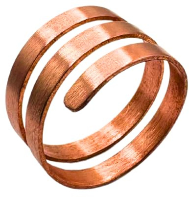 Antica Fucina Rho® Anello Regolabile in Rame Puro | Fine ed Essenziale – Spessore del metallo 0,8 mm | Lavorazione Artigianale - Creato a Mano in Italia | per Uomo e Donna | Unisex | mod. DEA