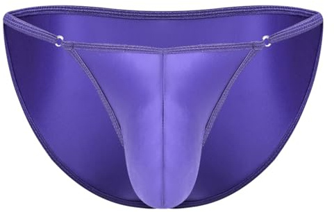 Xnihocha Herr tanga underkläder tangas trosor crossdresser nattkläder slip ouvert wetlook män stringtrosa pyjamas sissy underkläder klubb, lila, one size