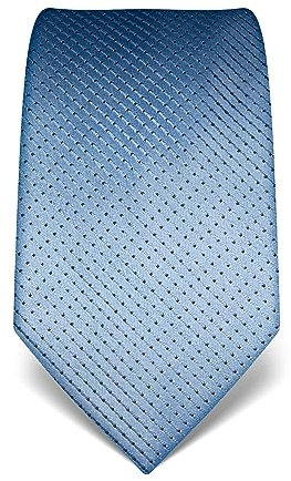 Vincenzo Boretti Herren Krawatte reine Seide gepunktet edel Männer-Design zum Hemd mit Anzug für Business Hochzeit 8 cm schmal/breit hellblau