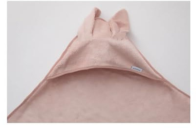 Bamboom Asciugamano Xl con Cappuccio per Neonato, Soffice Fibra di Bambù Organico, 100X100, Bagno Duo Xl, Rosa, 2010006-500 g