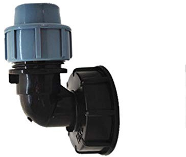 SUPERTOOL IBC S60X6 tankadapter – slangkoppling för IBC vattentank – 25 mm utloppsarmbåge