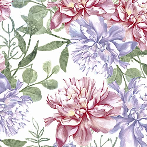 20 Servietten Blumen in Pastell | Frühling | Sommer | Tischdeko 33x33cm