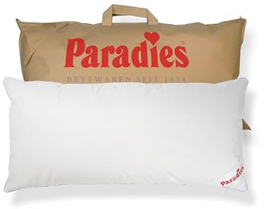 PARADIES Daunenkissen 40x80 cm - 600g - Cleo fest Bio - festes Kopfkissen 40x80 Daunen mit RDS zertifizierten Gänsefedern und Daunen