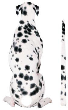 GAETOYEN Autoaufkleber Hund Personalisiert 23X25Cm 3D Auto Aufkleber Netter Dalmatiner Hund Cartoon Lustige Moving Tail Aufkleber Für Auto Styling Fensterwischer Aufkleber Heckscheibe Aufkleb