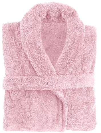 Velosso 100% Hotel Cotton Terry Bathrobes Mens Womens Unisex Dressing Gowns UK Oversize Loungewear (Blush Pink)