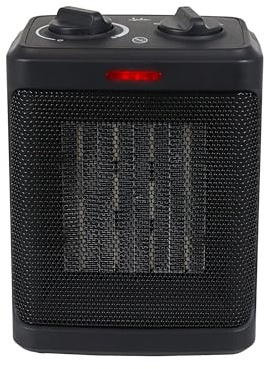 JATA JCTC1920 - Calefactor Ceramico bajo consumo con 2 potencias de calor (750-1500 W) y ventilador. Muy rápido. Gran rendimiento. Máxima seguridad