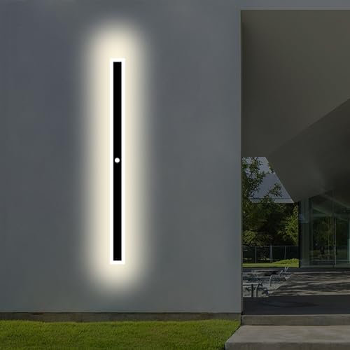 ANKBOY Lange Außenlampe mit Bewegungsmelder Wandlampe mit Bewegungsmelder Innen Aluminium Außenwandleuchte IP65 Wasserdicht Aussen Wandleuchte für Villa Korridor Terasse Garden (120cm)