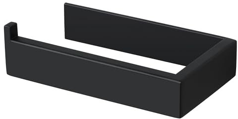 SAYAYO Dérouleur Porte Papier Toilette Adhésif sans Percage, Support Porte Papier Toilette en Acier Inoxydable pour Salle de Bain ou Cuisine, Noir Mat Côté Gauche, EGJF2311L-3M-B-FBA
