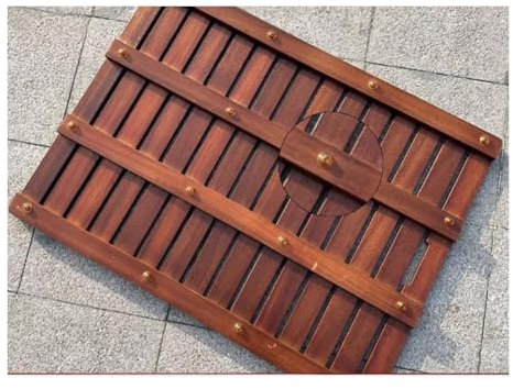QWEASDF Holzmatte outdoorholzmatte Bad，holzmatte badezimmerholzmatte Balkon，holzmatte rundholzmatte duscheholzmatten，holzmatte Outdoor，bambusmatte，für Dusche, Sauna(70x100cm/28x39in)