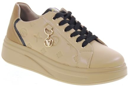 Valleverde 35501 Casual Sneaker Kvinnor Syntetiskt Läder Klack Kilklack 4 cm Yttersula Gummi, Beige, 36 EU