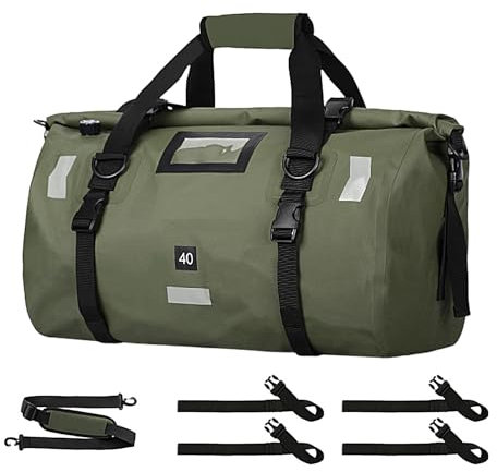 Motorrad-Trockentasche, wasserdichte Reisetasche, 40L Trockenrucksack Motorrad-Hecktasche, Satteltaschen, robuste, trockene Seesäcke, trockene Seesäcke zum Schwimmen, Camping, Reisen, Fitnessstudio