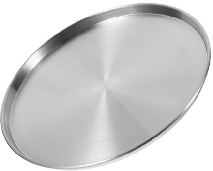 CONGARTENO Bandeja Para Pizza Redonda 26 Cm Acero Inoxidable Sartén Antiadherente Multifuncional Para Horno y Barbacoa Uso Familiar