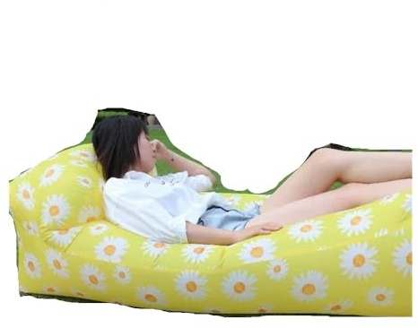 Ryhapm Schnell aufblasbares Sofa, Camping, Luftliege, Strandschlafsack, tragbar, faltbar, Luftsofa für Reisen, Picknick, Outdoor, faules Bett, Stuhl (12)