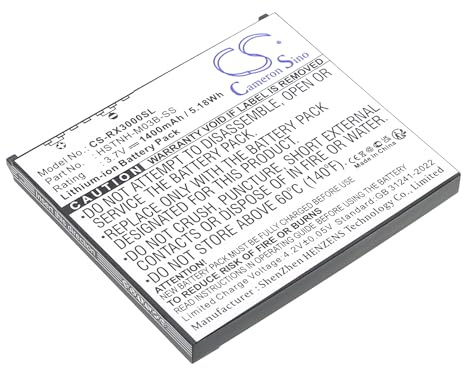 CS-RX3000SL Batterie 1400mAh Compatible avec [HP] iPAQ hx2000, iPAQ hx2100, hx2110, hx2115, hx2190, hx2195, hx2400, hx2410, hx2415, hx2490, hx2495, hx2700, hx2750, hx2755, hx2790, hx2795, rx3000, rx3