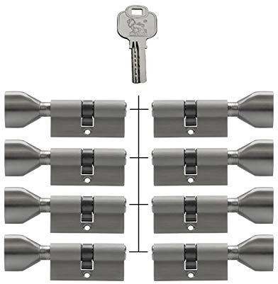 8x Knaufzylinder KSN 60 mm 30/30 gleichschließend inkl. 40 Schlüssel
