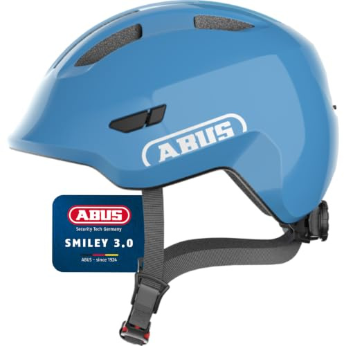 ABUS Smiley 3.0 children's helmet - bike helmet with a low fit, child-friendly designs & space for a pigtail - for girls and boys