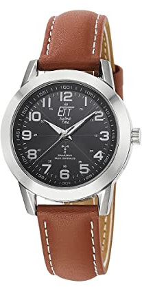 ETT Eco Tech Time Funk Solar Damen Uhr Analog mit Leder Armband ELS-11494-22L