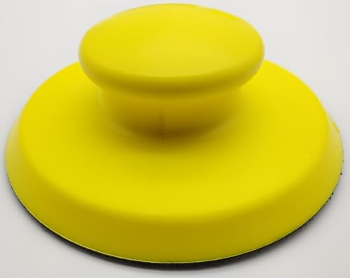 Kraftfeld Schleifklotz Ø 125 mm oder Ø 150 mm oder 135x70 mm Flexibler weicher PU Schleifschwamm Handschleifblock Schleifteller für Standard Klettpapier (Ø 150 mm)