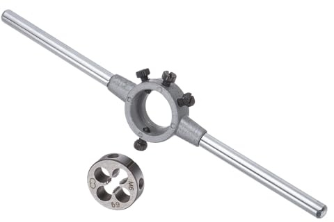 CoCud Die Stock Griff Set M6x1 & Passend für 20mm Außendurchmesser | Gewindeschneideisen Schraubenschlüssel Werkzeugset, M3.5-M6, Gewindeschneideisen