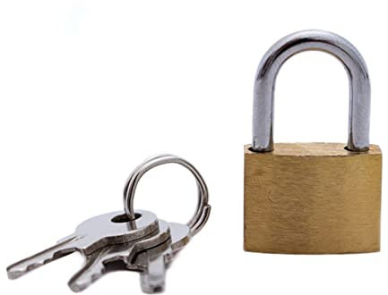 20MM Small Brass Lock Luggage Padlock Mailbox Box Lock Locker Padlock with Key Lock Box