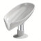 IMAXWAVE Jabonera en Forma de Hoja para Baño y Cocina - Soporte de Esponja Extraíble sin Taladro, Diseño con Drenaje Eficiente - Porta Jabón Antideslizante y Moderno para Lavabo, Ducha - Gris