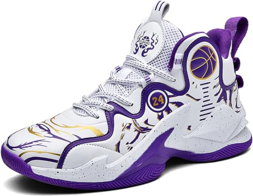 Kmrlofiy Basketskor herr sportskor stötdämpning halkfria höga basketskor män lätta andningsbara sneakers löparskor fritidsskor sneakers
