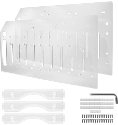 Asyduey Supporto per Disco Rigido Desktop da 3,5 Pollici in Acrilico Trasparente, Meccanica per Disco Rigido Esterno, Scatola di Archiviazione per Disco Rigido A 10 Strati