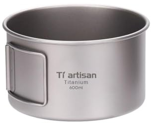 BlissfulAbode Bol avec poignée pliable de 450 ml/600 ml - Résistant à la rouille - Batterie de cuisine de qualité alimentaire - Pour camping, randonnée, pique-nique, utilisation en plein air - Poêle