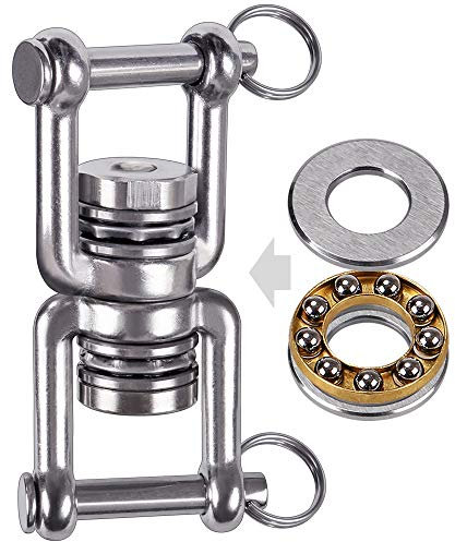 Besthouse Cuscinetto Gancio, Rotazione di 360 °, Accessorio per Appendere Il Dispositivo di Rotazione più Sicuro per Soffitto, Gancio Girevole, Yoga, Amaca, Sacco da Boxe, Fino a 346Kg