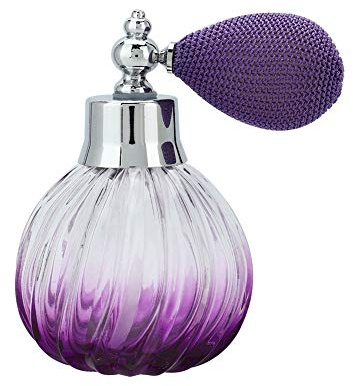 90ML Parfum Flakon, Mini Reisen Portable Leer Parfüm Zerstäuber, Retro Style Glas Leere Parfüm Sprühflasche Nachfüllbare Parfüm Zerstäuber Spenderflasche Parfümzerstäuber mit Zerstäuberpumpe