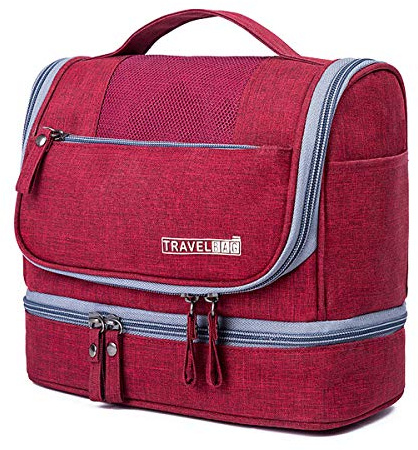 FORRICA Trousse de Toilette Grande Sac à Rangement Organisateuer Maquillage Cosmétique Suspendu Portable Voyage Camping Cosmétique Sac pour Hommes et Femmes