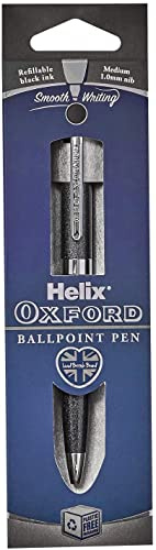 Helix Oxford Premium Graphite Ballpoint Pen (Blue Ink) - Plastic Free Packaging
