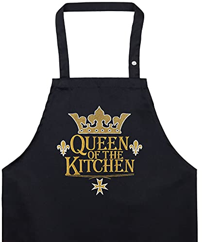 EXPRESS-STICKEREI Schürze backen - Kochschürze Damen/Männer mit lustigem Spruch - Schürze bestickt mit Tasche Küchen-Schürze verstellbar Herren - Küchen Geschenk für Bäcker Weihnachten Muttertag