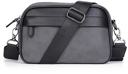 Starnearby Borsa a Tracolla Uomo in Pelle PU, Crossbody Bag, Borsa Tracolla Uomo Quadrata Piccola, Borsa Tracolla da Lavoro Uomo per Viaggi d'Affari e Lavoro, Quotidiano