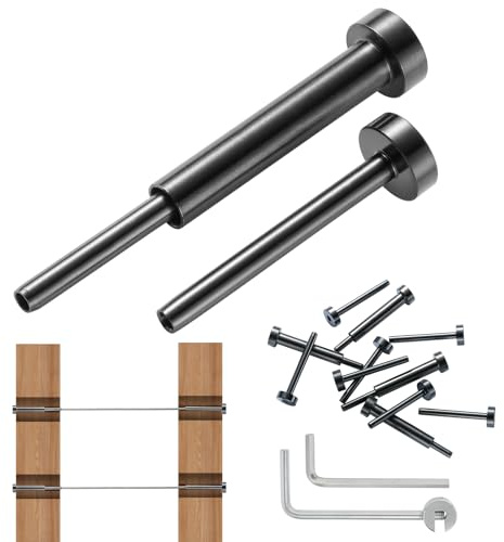 VEVOR Kit de garde-corps de câble invisibles, lot de 40, récepteur invisible 1/8 acier inoxydable T316 extrémité de goujon de sertissage, tendeur de sertissage 1/8 pour poteau en bois/métal, noir