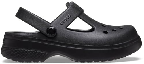 Crocs Unisexe Enfant Classic Mary Jane Clog K Sabots, Black, 33/34 EU