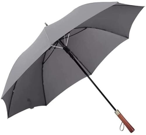 GAOJUNAN Regenschirm Sturmfest Großer Retro-Golfschirm mit Holzgriff, Winddicht, automatisch öffnend, Stockschirm für Männer und Frauen Umbrella Schirm(A)