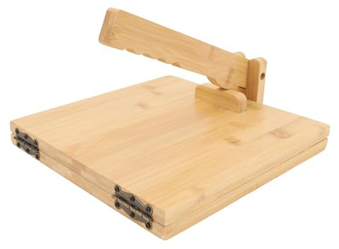 Tortilla Press with Rolling Pin Handmade Wood Dough Press Machine 50 Sheets Parchment Paper Home Kitchen Cooking Tool Pizza Naan Pancake Maker for Family Fun